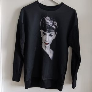 Audrey Hepburn Print Sweatshirt